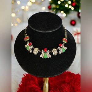 Elegant Green and Red Necklace